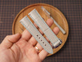 Bespoke Light Gray Alligator Leather Watch Strap for Omega with Deployant Clasp