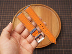 Bespoke Gray Blue Lizard Leather Watch Strap, Dress Watch Band