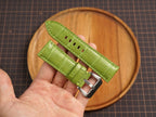 Bespoke Lime Green Alligator Leather Watch Strap for Panerai 20/22/24/26/27mm
