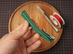 Bespoke Green Epsom Leather Watch Strap for Omega with Deployant Clasp