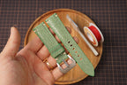 Bespoke Olive Green No Pearl Stingray Leather Watch Strap for Panerai 20/22/24/26/27mm
