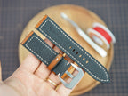 Bespoke Hand-dyed Patina Brown Leather Watch Strap, Panerai Watch Band 20/22/24/26/27mm