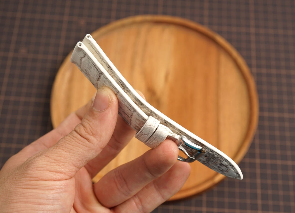 Bespoke Himalayan Alligator Leather Watch Strap, Dress Watch Strap