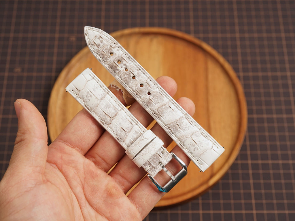 Bespoke Himalayan Alligator Leather Watch Strap, Dress Watch Strap