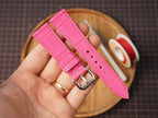 Bespoke Hot Pink Alligator Leather Watch Strap, Dress Watch Strap