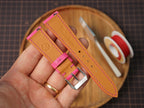 Bespoke Hot Pink Alligator Leather Watch Strap, Dress Watch Strap