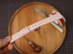 Bespoke Light Pink Alligator Leather Watch Strap, Dress Watch Band