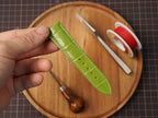Bespoke Lime Green Alligator Leather Watc Strap for Omega with Deployant Clasp