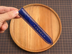 Bespoke Navy Orange Ostrich Leather Watch Strap for Omega