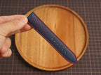 Bespoke Navy Rally Racing Epsom Watch Strap, Perforated Leather Watch Band mix Red