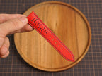 Bespoke Navy Red Epsom Rally Racing Leather Watch Strap, Perforated Watch Band