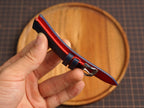 Bespoke Navy Red Epsom Rally Racing Leather Watch Strap, Perforated Watch Band