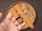 Bespoke Navy Suede Leather Watch Strap, Vintage Watch Band