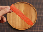 Bespoke No Pearl Orange Stingray Leather Watch Strap, Diver Watch Band