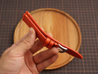 Bespoke No Pearl Orange Stingray Leather Watch Strap, Diver Watch Band