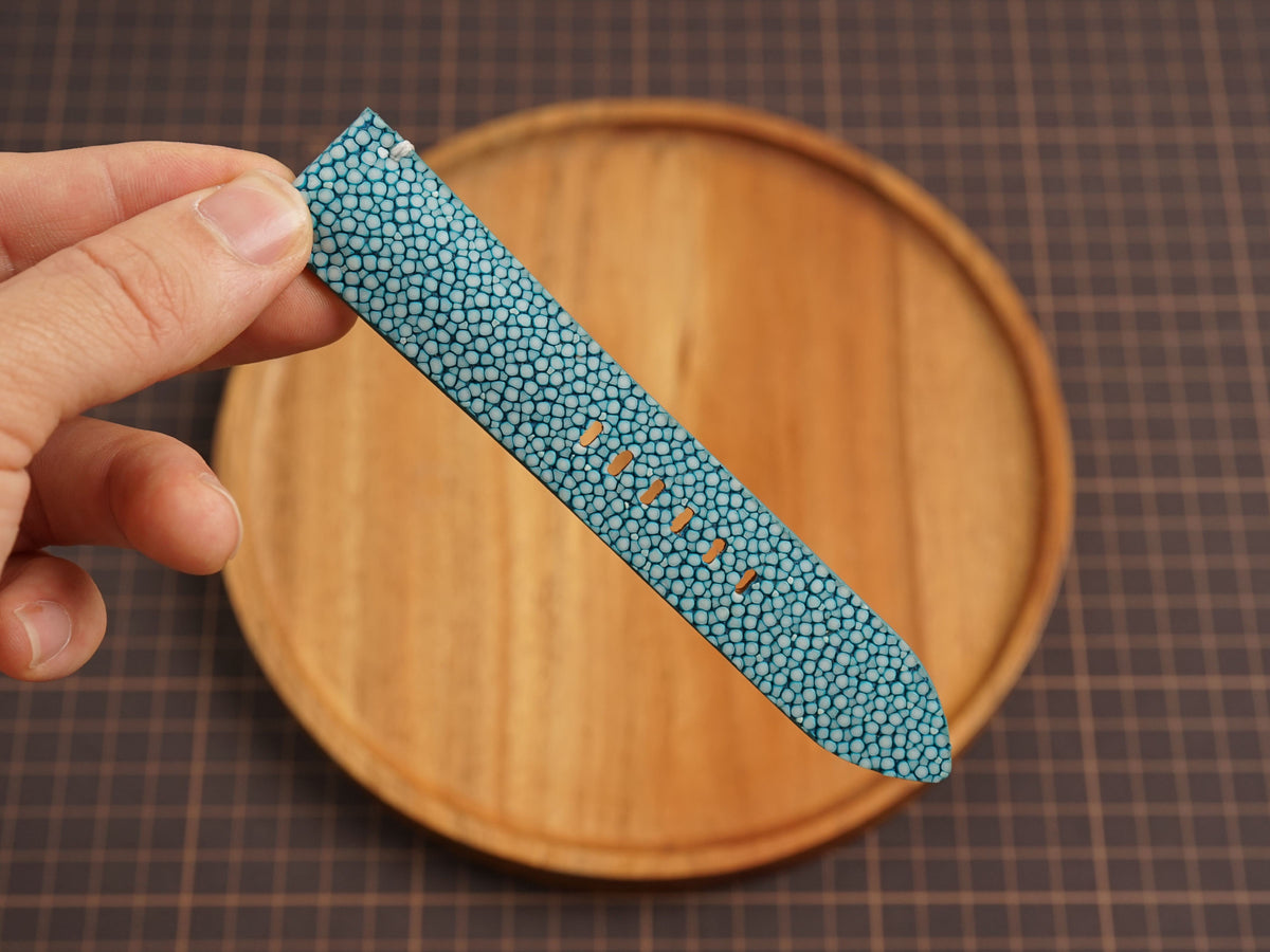 Bespoke No Pearl Turquoise Stingray Leather Watch Strap for Panerai 20/22/24/26/27mm