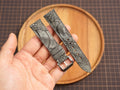 Bespoke Nubuck Gray Ostrich Leather Watch Strap