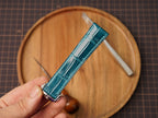 Bespoke Ocean Blue Alligator Leather Watch Strap for Omega with Deployant Clasp