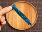 Bespoke Ocean Blue Ostrich Leather Watch Strap