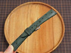 Bespoke Olive Green Ostrich Leather Watch Strap