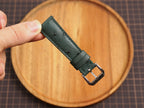 Bespoke Olive Green Ostrich Leather Watch Strap