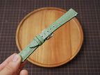 Bespoke No Pearl Olive Stingray Leather Watch Strap, Dress Watch Strap