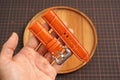 Bespoke Orange Alligator Leather Watch Strap for Panerai 20/22/24/26/27mm