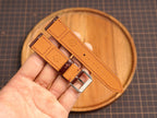 Bespoke Oxblood Burgundy Shell Cordovan Leather Watch Strap for JLC 16/17/18/19/20/21mm