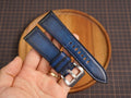 Bespoke Hand-dyed Patina Navy Leather Watch Strap for Panerai 20/22/24/26/27mm