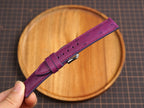 Bespoke Purple Ostrich Leather Watch Strap, Dress Watch Band