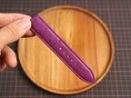 Bespoke Purple Ostrich Leather Watch Strap, Dress Watch Band