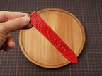 Bespoke Red Ostrich Leather Watch Strap, Flat and Padded Style