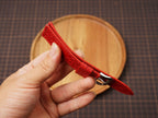 Bespoke Red Ostrich Leather Watch Strap, Flat and Padded Style