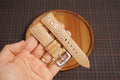 Bespoke Single Pearl Beige Stingray Leather Watch Strap