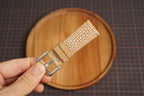 Bespoke Single Pearl Beige Stingray Leather Watch Strap