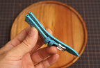 Bespoke Double Pearl Sky Blue Stingray Leather Watch Strap 16/17/18/19/20/21/22/23/24/26mm