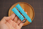 Bespoke Sky Blue Ostrich Leather Watch Strap