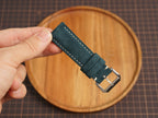 Bespoke Teal Green Suede Leather Watch Strap, Vintage Watch Band
