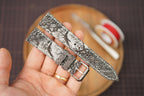 Bespoke Two Tone Exotic Gray Ostrich Leather Watch Strap