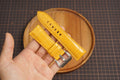 Bespoke Glossy Yellow Alligator Leather Watch Strap for Panerai 20/22/24/26/27mm