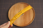 Bespoke Glossy Yellow Alligator Leather Watch Strap for Panerai 20/22/24/26/27mm