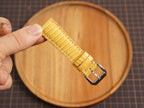 Bespoke Yellow Matte Lizard Leather Watch Strap, Dress Watch Band