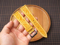 Bespoke Yellow Ostrich Leather Watch Strap, Flat and Padded Design