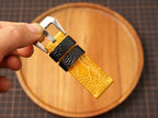 Bespoke Yellow Ostrich Leather Watch Strap for Panerai 20/22/24/26/27mm with Black Keeper