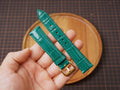 Bespoke Glossy Dark Green Alligator Leather Watch Strap, Dress Watch Strap