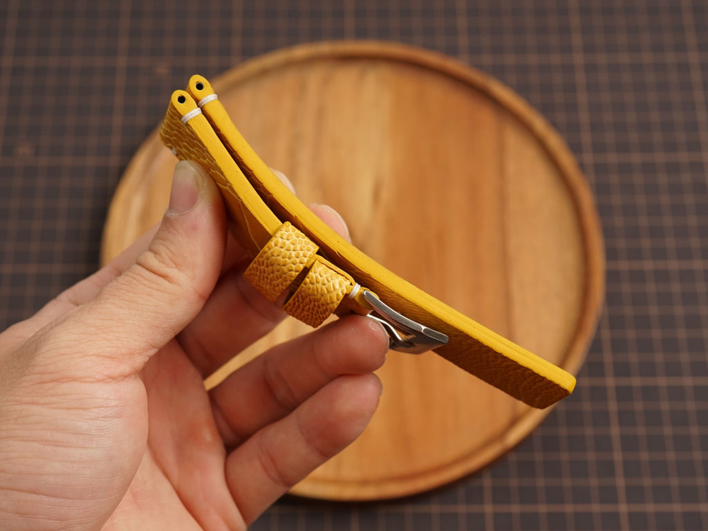Bespoke Yellow Ostrich Leather Watch Strap for Panerai 20/22/24/26/27mm