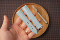 Bespoke Light Blue Alligator Leather Watch Strap for Omega 18/19/20/21/22mm with Deployant Clasp 16/18/20mm