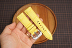 Bespoke Light Yellow Alligator Leather Watch Strap for Panerai 20/22/24/26mm