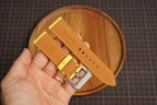 Bespoke Light Yellow Alligator Leather Watch Strap for Panerai 20/22/24/26mm
