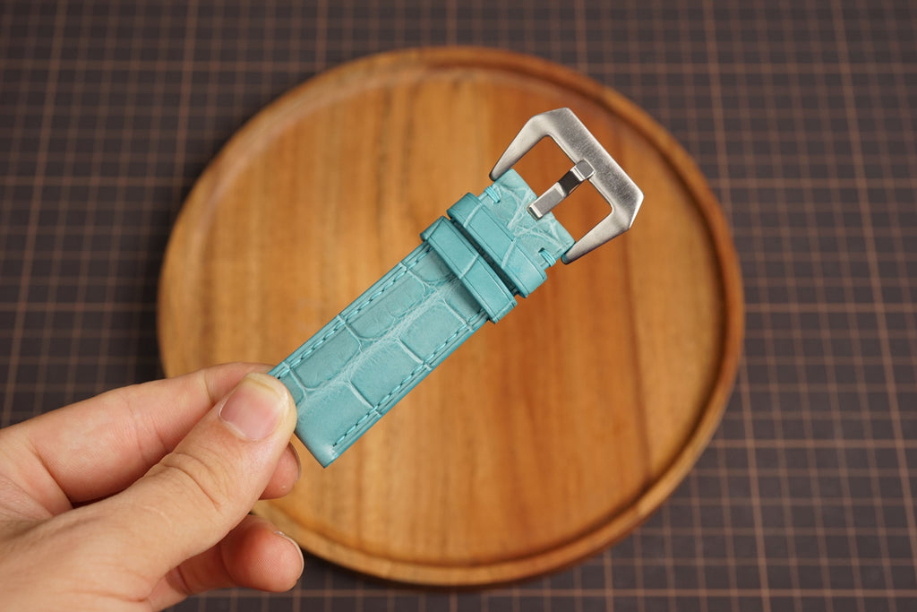 Bespoke Sky Blue Alligator Leather Watch Strap for Panerai 20/22/24/26mm